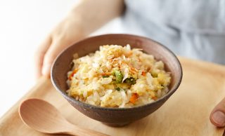 野菜入りおじやの写真