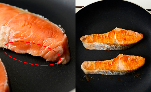 鮭の焼き方 フライパンでできる 身はふっくら 皮はパリッと仕上がる ほほえみごはん 冷凍で食を豊かに ニチレイフーズ