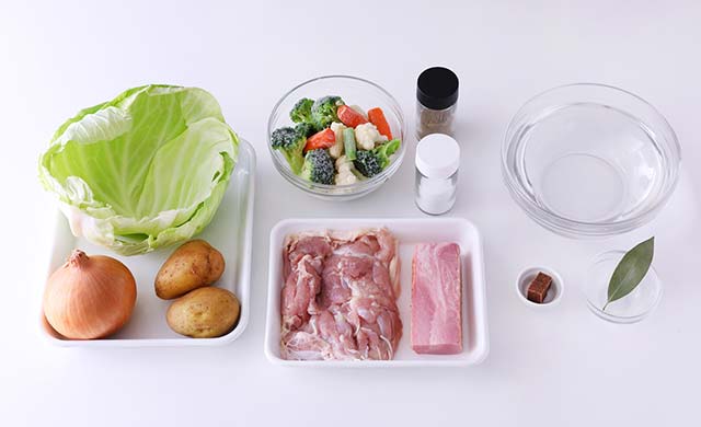 ポトフの全材料の写真