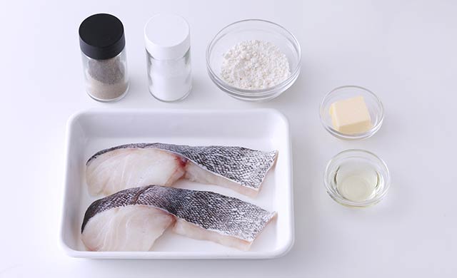 たらのムニエルの全材料の写真