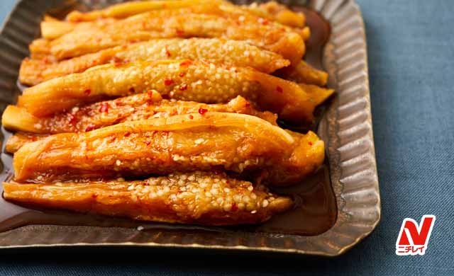 なすのレンジ蒸しの写真