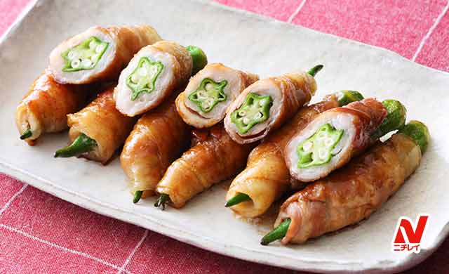 オクラの肉巻きの写真