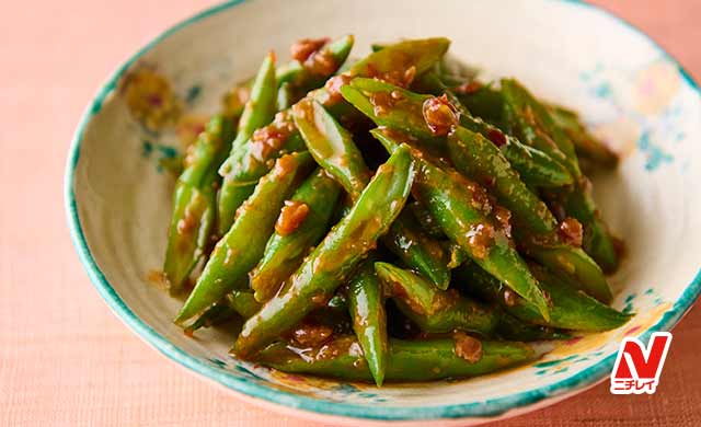 いんげんのピリ辛味噌和えの写真