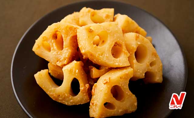 れんこんの甘味噌和えの写真