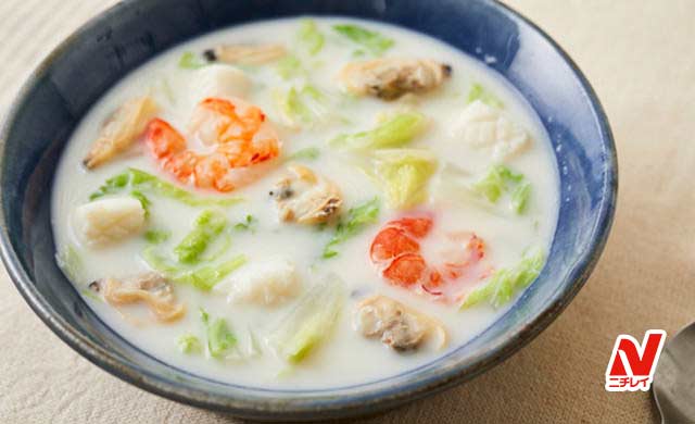 白菜のミルクスープの写真