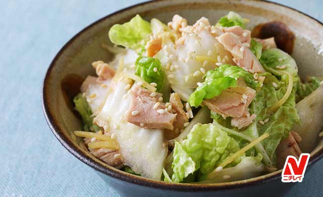 白菜とツナのサラダの写真