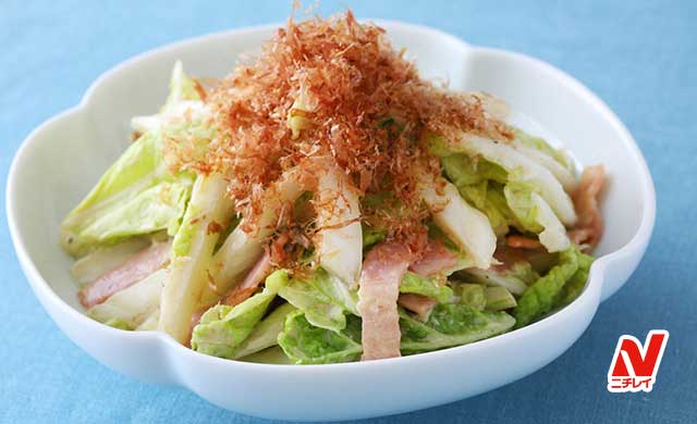 白菜の和風マヨサラダの写真