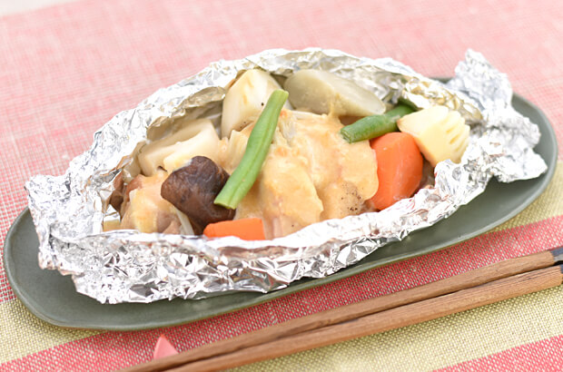 秋の香りひろがるホイル包み焼き