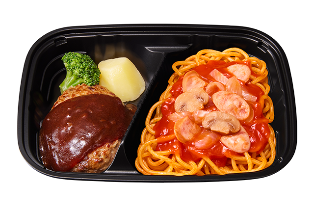 三ツ星プレート® デミグラスハンバーグ&ナポリタン